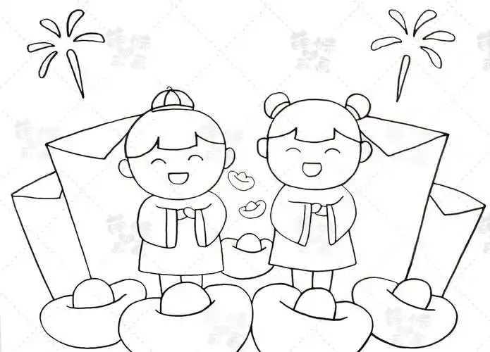 春节元素简笔画合集,简单又漂亮,家长可收藏备用