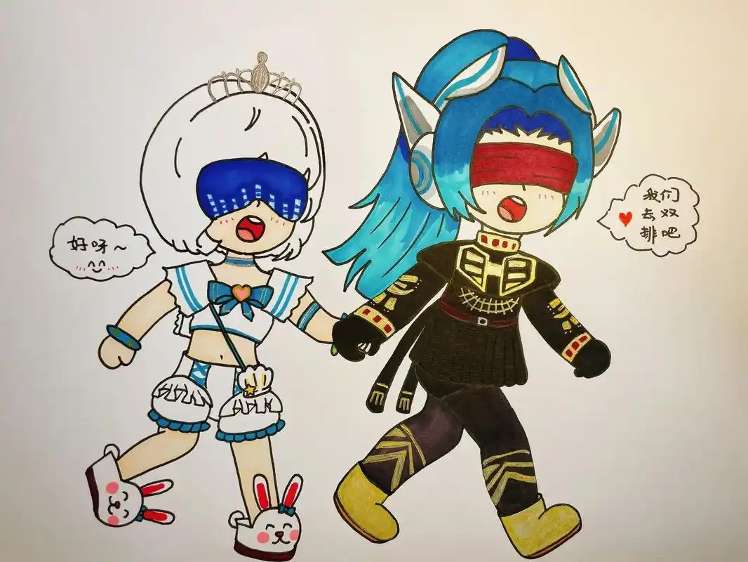 和平精英卡通画 放假在家画个玩玩