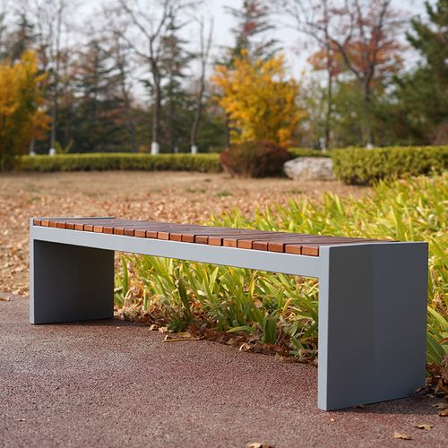 创意景观园林实木座椅公园椅户外广场休息椅防腐木长椅室外休闲椅