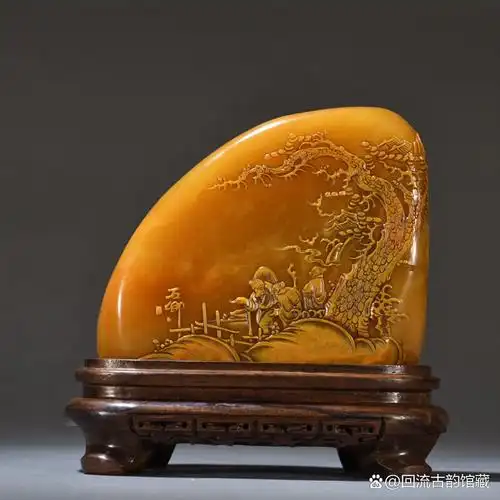 石卿款 田黄石雕人物故事印章 规格:高9.6cm长11.7cm宽7.8cm重1307g