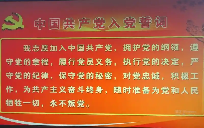 薛俊丽同志带领大家重温了入党誓词,牢固树立为共产主义事业