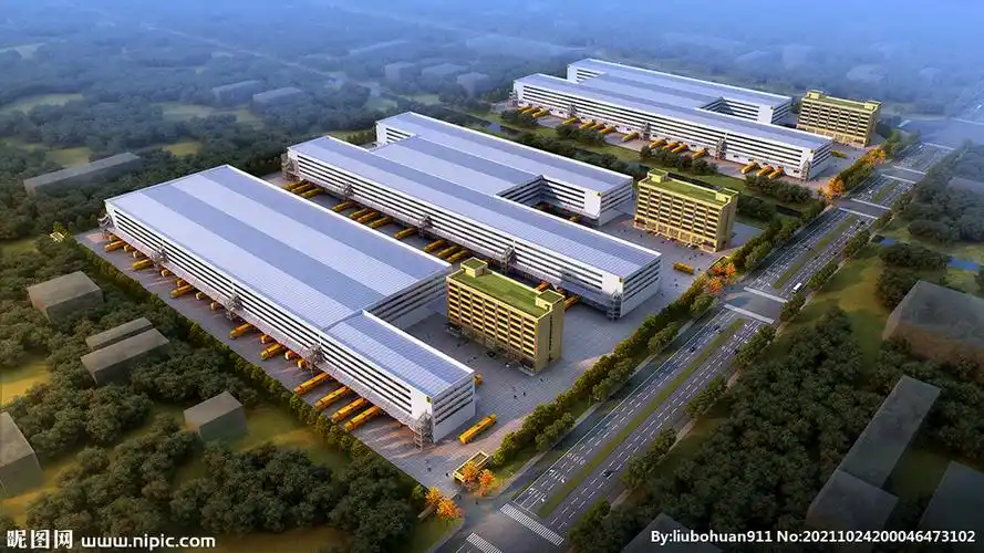 快递物流鸟瞰效果图图片