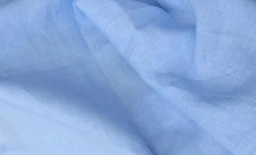 新申·纯亚麻淡蓝衬衫面料,清新鲜活好赏春._淡蓝色
