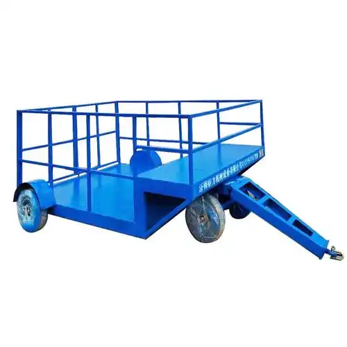 牵引平板拖车叉车牵引厂房货物运输周转车四轮转向重型10吨平板车