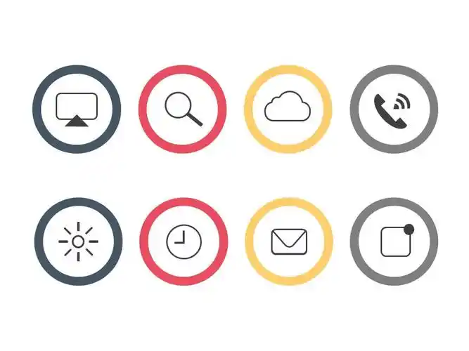 简洁创意的ppt自绘素材图标