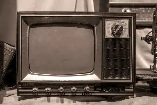 老式黑白电视机图片