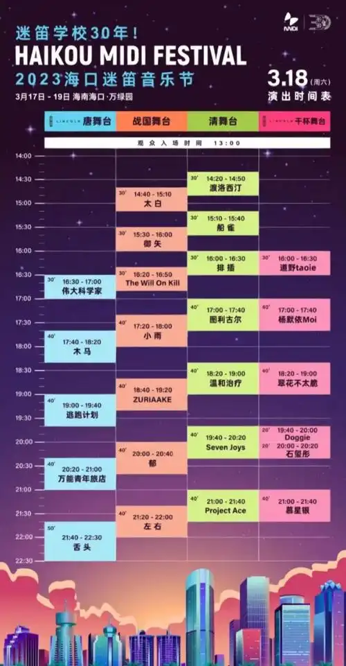 2023海口迷笛音乐节杀疯了乐迷赢麻了这乐队名单