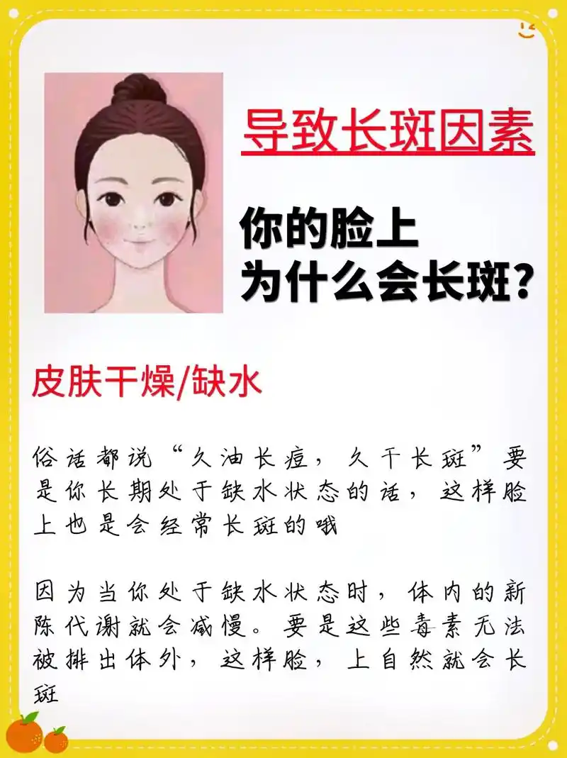 导致长斑的因素71你的脸上为什么会长斑71.