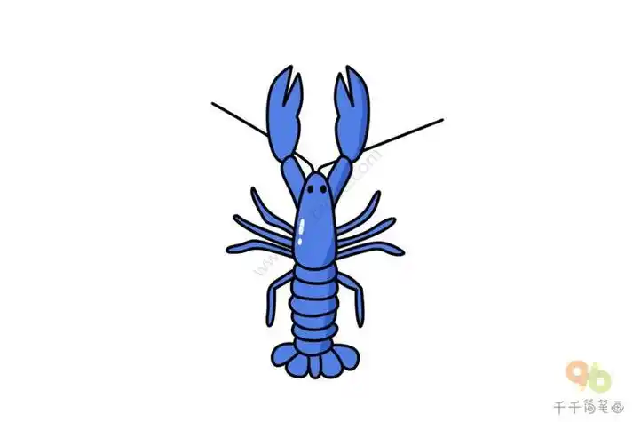 大龙虾简笔画图片