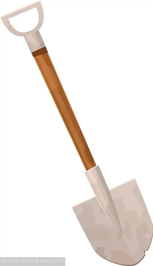 卡通铲孤立在白色背景上为