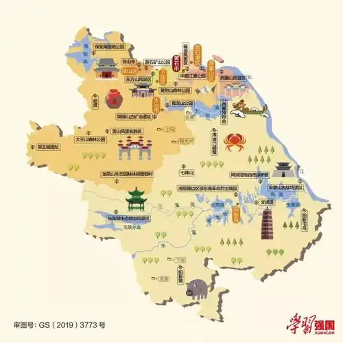 湖北省旅游地图