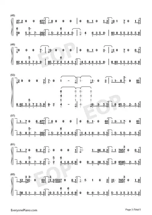 solo-clean bandit双手简谱预览3