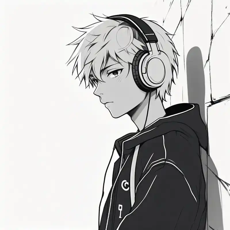 黑白动漫男生头像,氛围感拉满99 谁能拒绝这么好看的黑白动漫头像呢