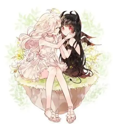 天使与魔鬼的闺蜜头像真人