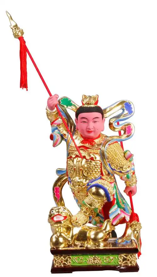 厂家直销家用哪吒三太子神像金吒木吒香樟木雕工艺品居家供奉摆件