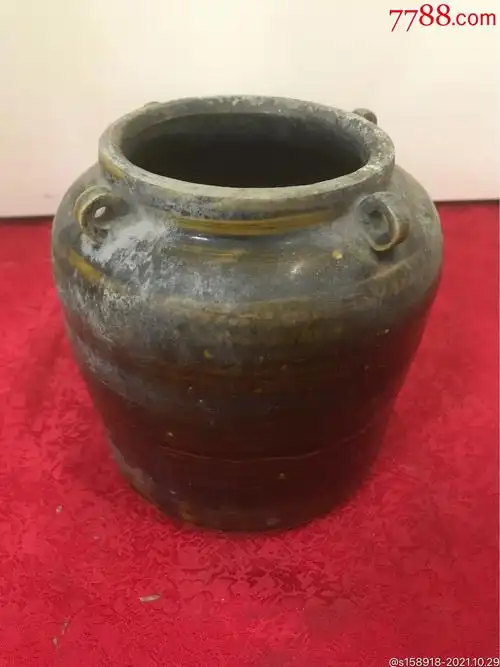 清代青釉全品四系罐