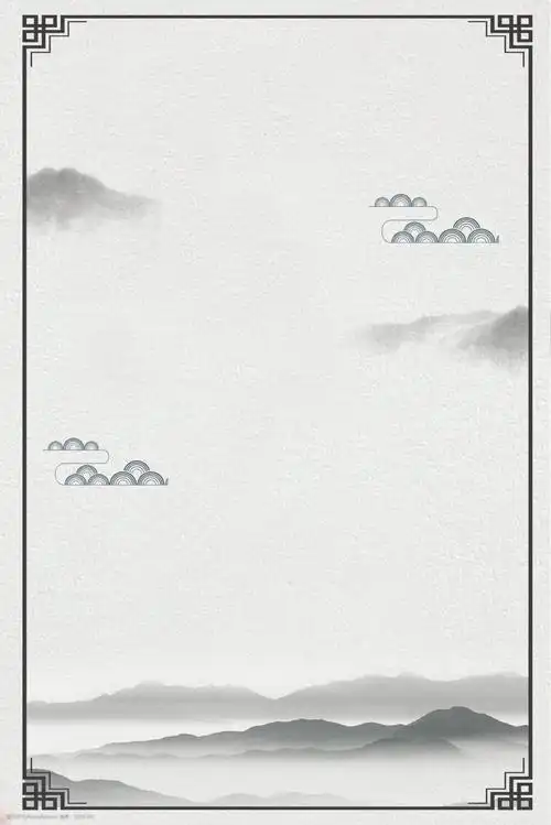 淡雅水墨渐变古风海报背景图片-图行天下图库