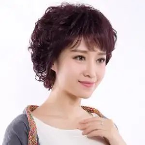 同款货源tb8606050012淘宝假发女短发卷发假发套女全头逼真偏分