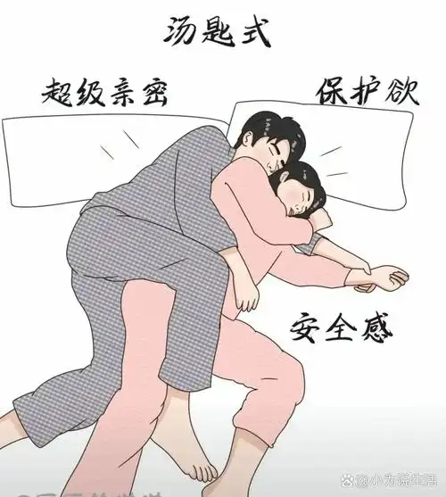 有5种情侣睡觉的姿势,到底哪种姿势会更舒服呢?#动态连更挑战