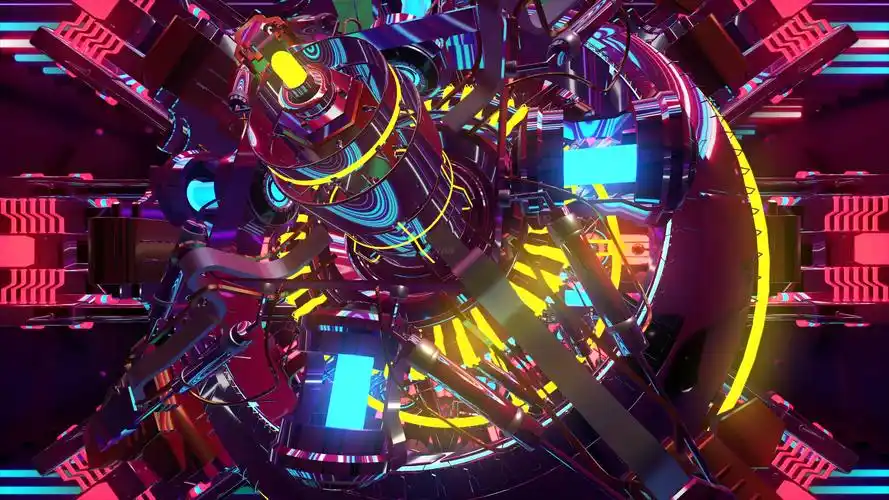 4k动感酷炫粒子光线跳动dj动态素材3