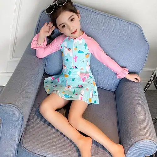 佑游 泳衣女儿童连体女孩公主泳装女童小童中大童宝宝速干泡温泉游泳