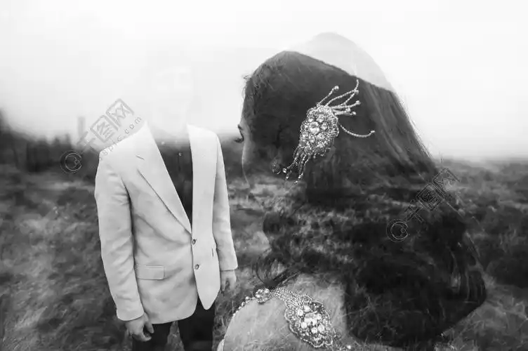 有吸引力热恋中的情侣的肖像