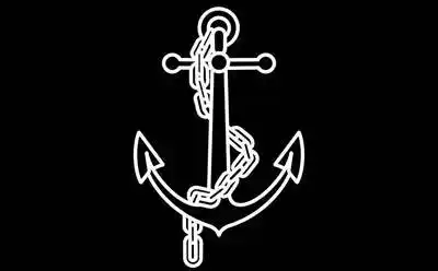 58张线条船锚纹身手稿图案