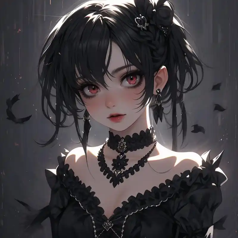 94黑暗系动漫女生头像94 探索黑暗系动漫女生的神秘世界,这些头像