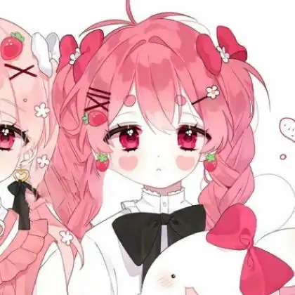 好看闺蜜头像动漫两个人一张,但是也是两张配对的-姐妹头像