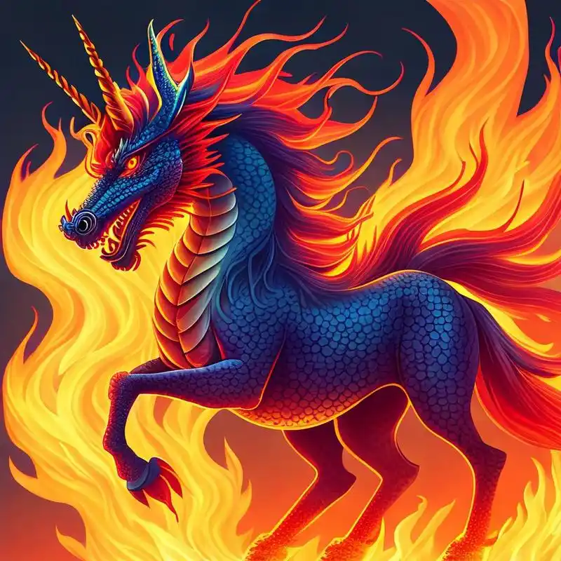 火麒麟-ai绘画作品#涂鸦一格ai绘画# #ai绘画# #美术作品