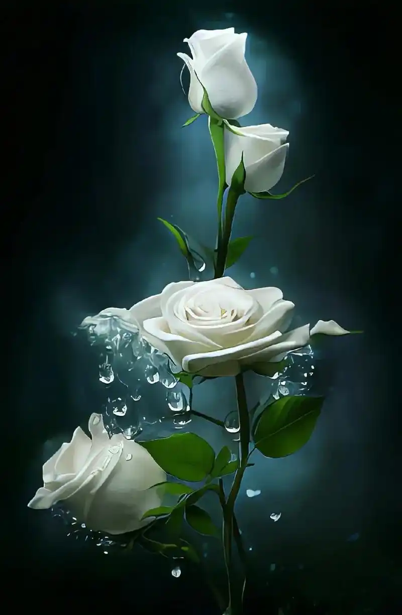 白玫瑰,纯粹,爱慕,高贵,浪漫. #唯美意境  #听歌赏花愉 - 抖音