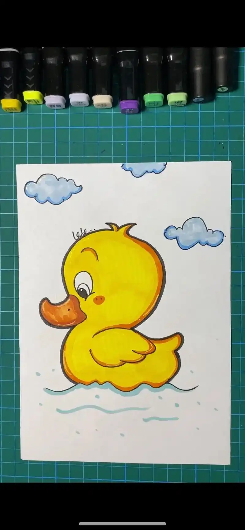 这样画的小鸭子真的好可爱呀宝宝们冲鸭