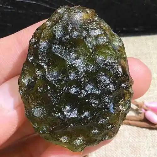 正品捷克陨石原石吊坠水晶饰品裸石随行把玩项坠