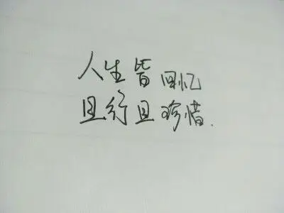 手写 人生 且行且珍惜