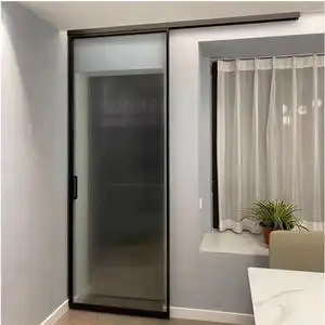 深圳定制极窄铝合金推门单轨单扇厨房吊趟门卫生间门厕所门阳台门