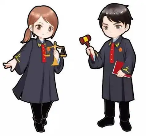 法官的简笔画可爱的