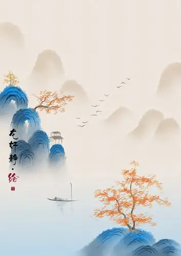 水墨古风山水意境