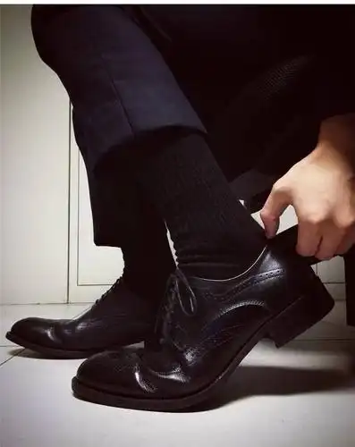 同款绅士袜商务男袜正装皮鞋袜子男黑色日本高筒性感西装袜穿祙孑男生