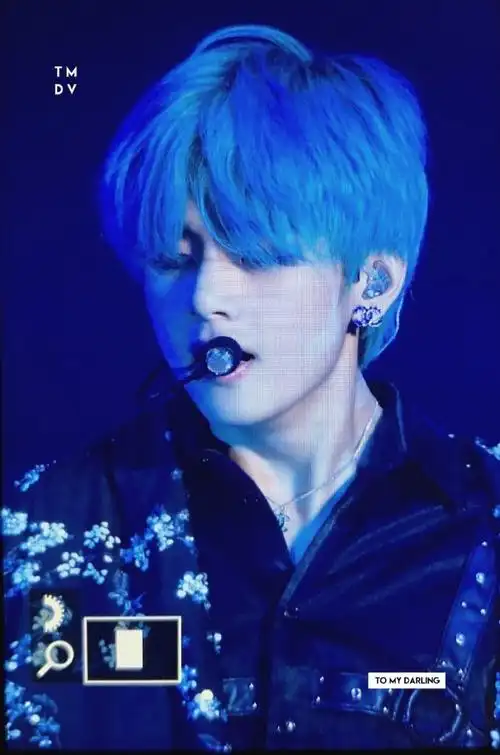 金泰亨蓝发#93#金泰亨kpop永一#  那年今日【190324】bts love