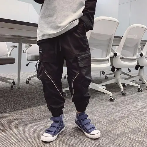 2021工装长裤休闲宝宝童潮中大包条新款男童裤子