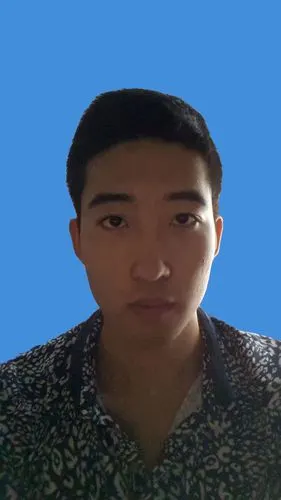 帮忙把这张照片编程蓝色的证件照,谢谢