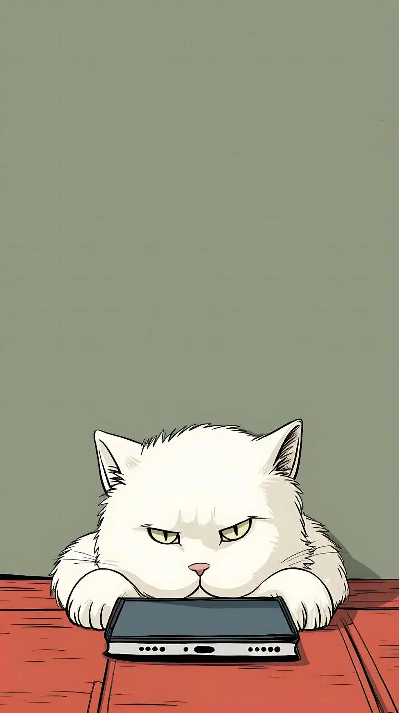 每日一图:爱听歌的猫.#治愈系 #二次元 #动漫 #萌宠 # - 抖音