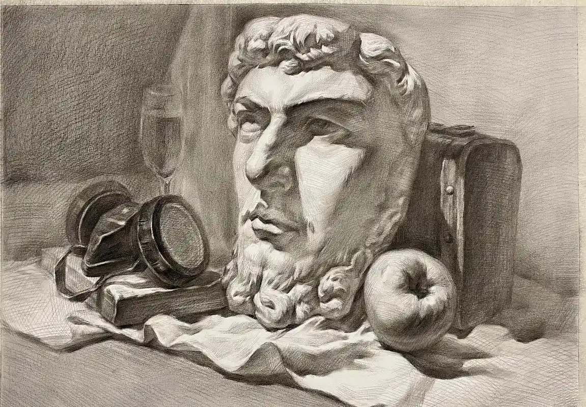 一张完整的素描静物步骤是什么样子的呢?