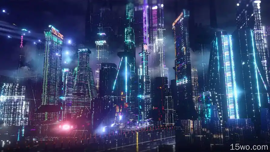 科幻城市未来主义建筑摩天大楼高清壁纸