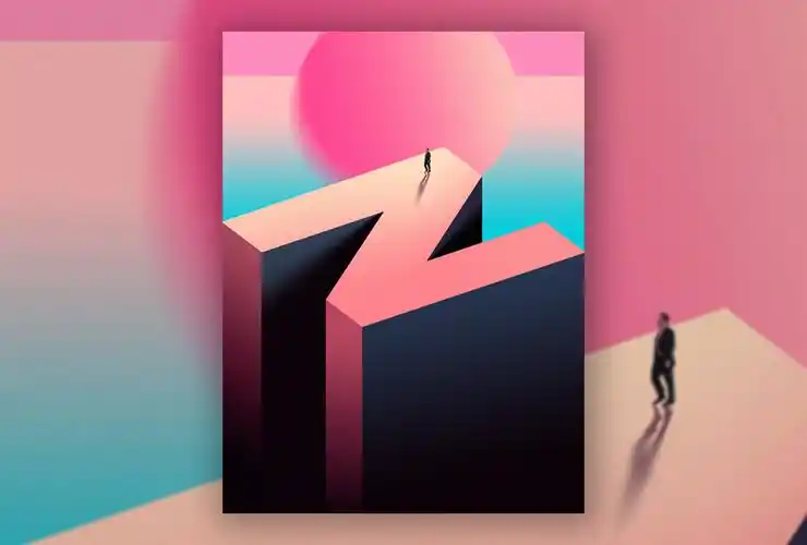 ps制作渐变效果创意视觉海报