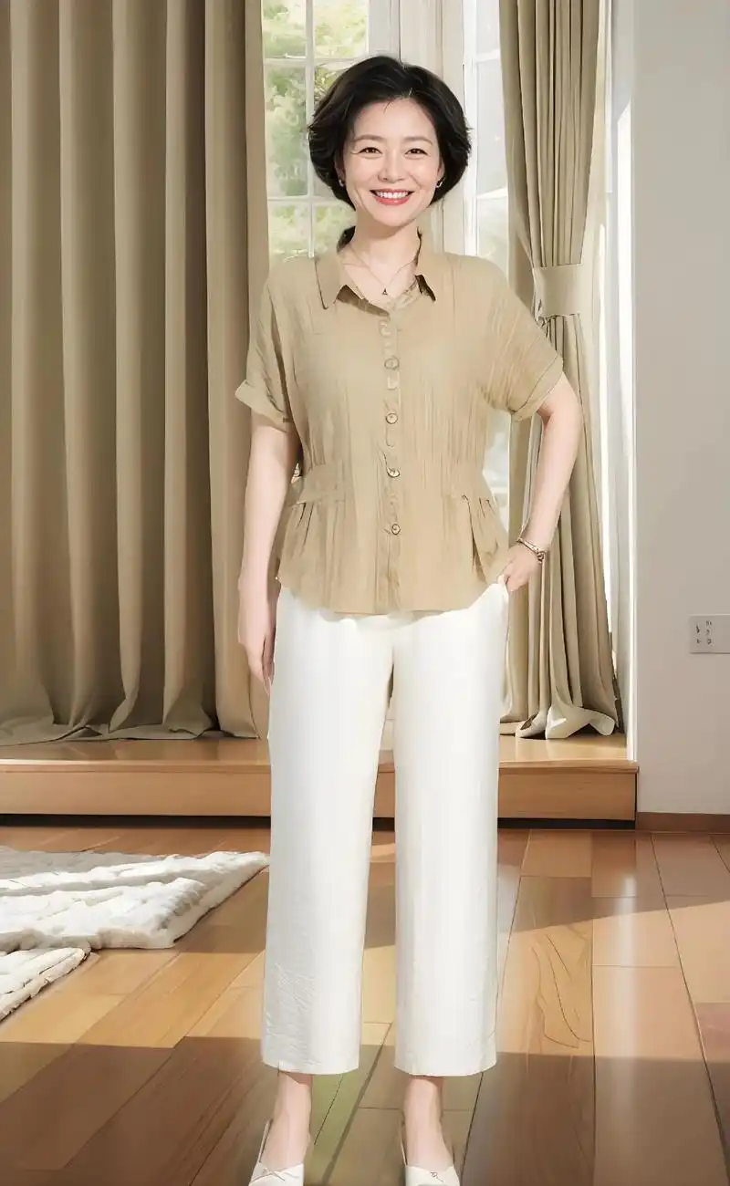 高档中老年女装推荐 俞兆林为中老年人倾心打造的夏季短袖衬衫