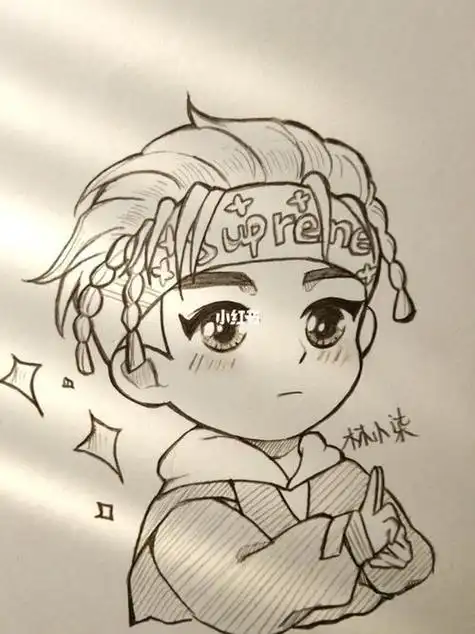 可爱的lisa简笔画白敬亭手绘q版明星头像过程q版明星简笔画简笔画迪丽