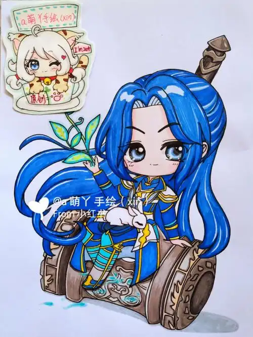 临摹卡→置顶视频原创(已画史莱克七怪:小舞,唐三,朱竹清,宁荣荣