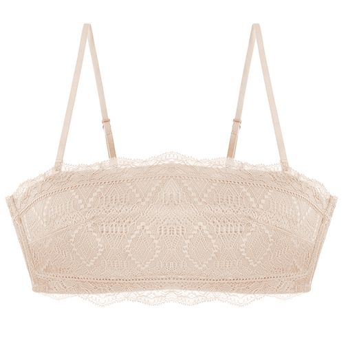 蕾丝无肩带内衣薄款防滑抹胸婚纱礼服一字肩文胸性感防走光裹胸女