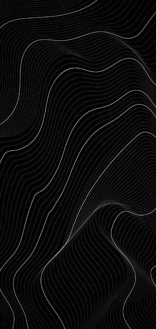 黑色壁纸,再换成黑色图标,打开深色模式